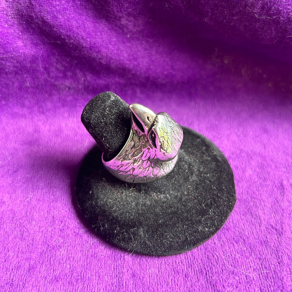 VINTAGE G&S SILVER EAGLE RING
